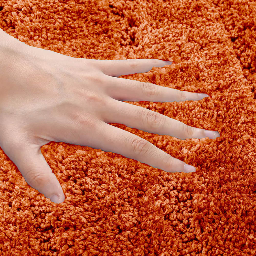 Velosso Linear Orange Bath Mat Set Image 4