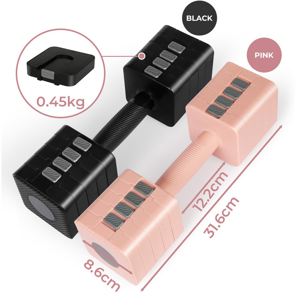 Spector Centra Black Metal Adjustable Dumbbell Pair 2.8-10kg Image 9