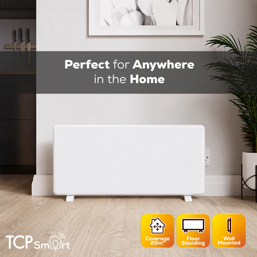 TCP Smart Serene White Energy Monitoring Panel Heater 2000W 815 x 435mm Image 5