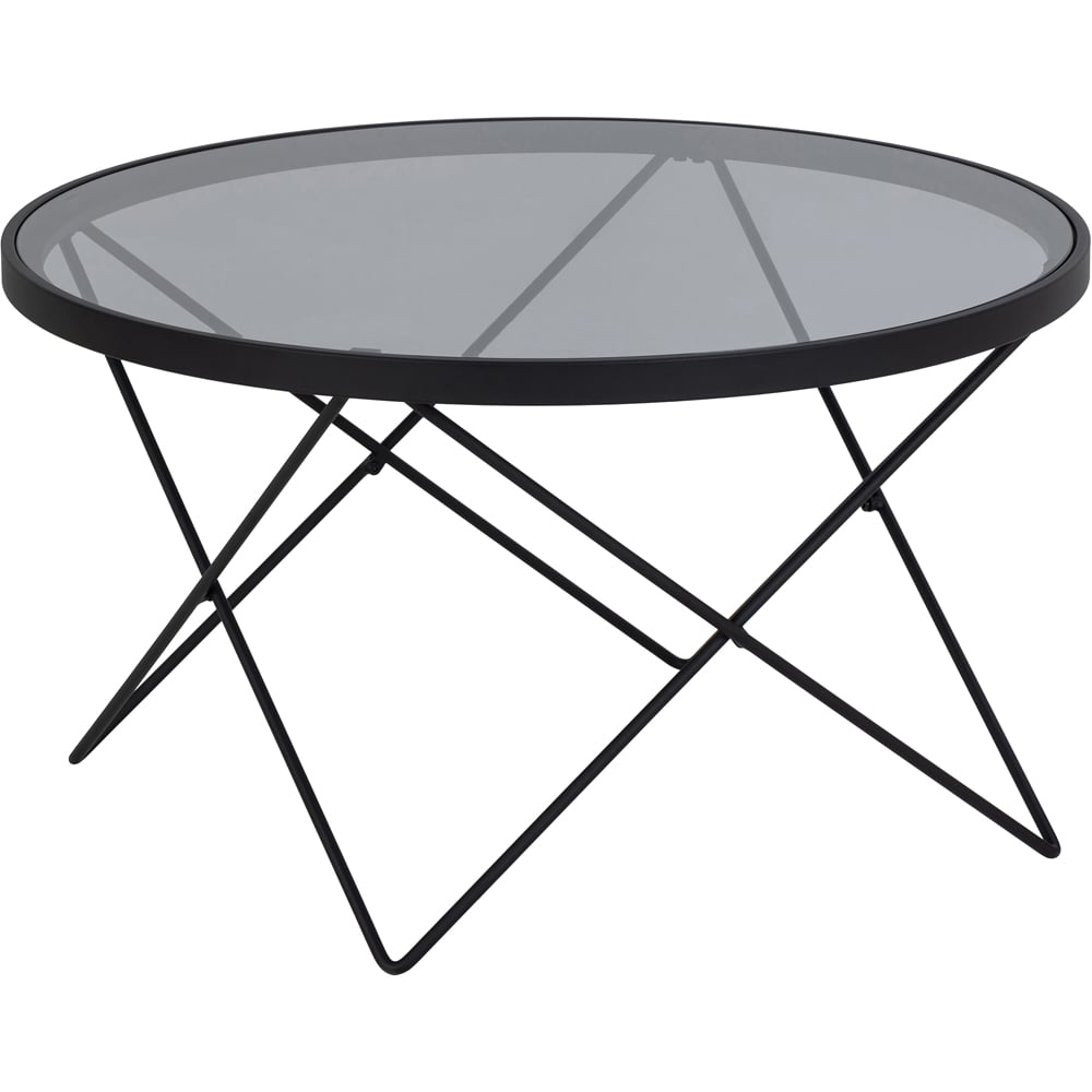 Florence Cuxton Black Smoked Glass Top Coffee Table Image 2