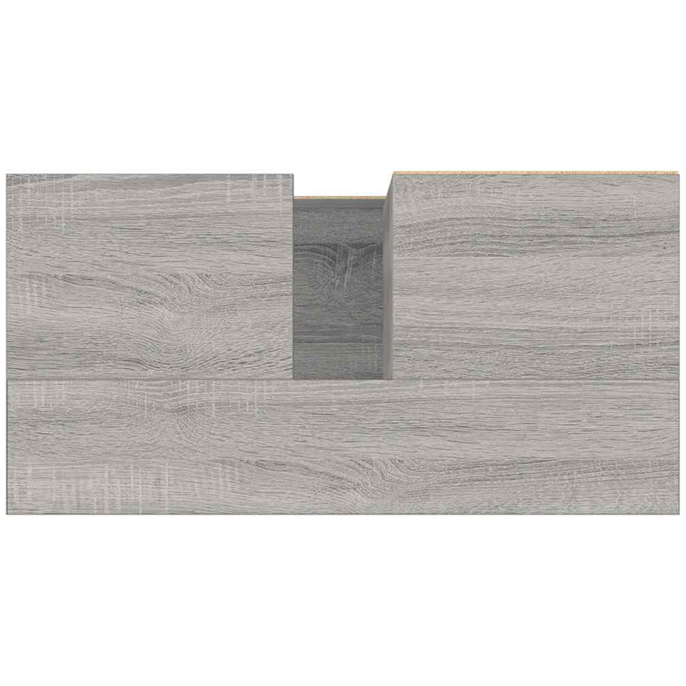 vidaXL Single Door 2 Drawer Grey Sonoma Oak Bathroom Cabinet Image 8
