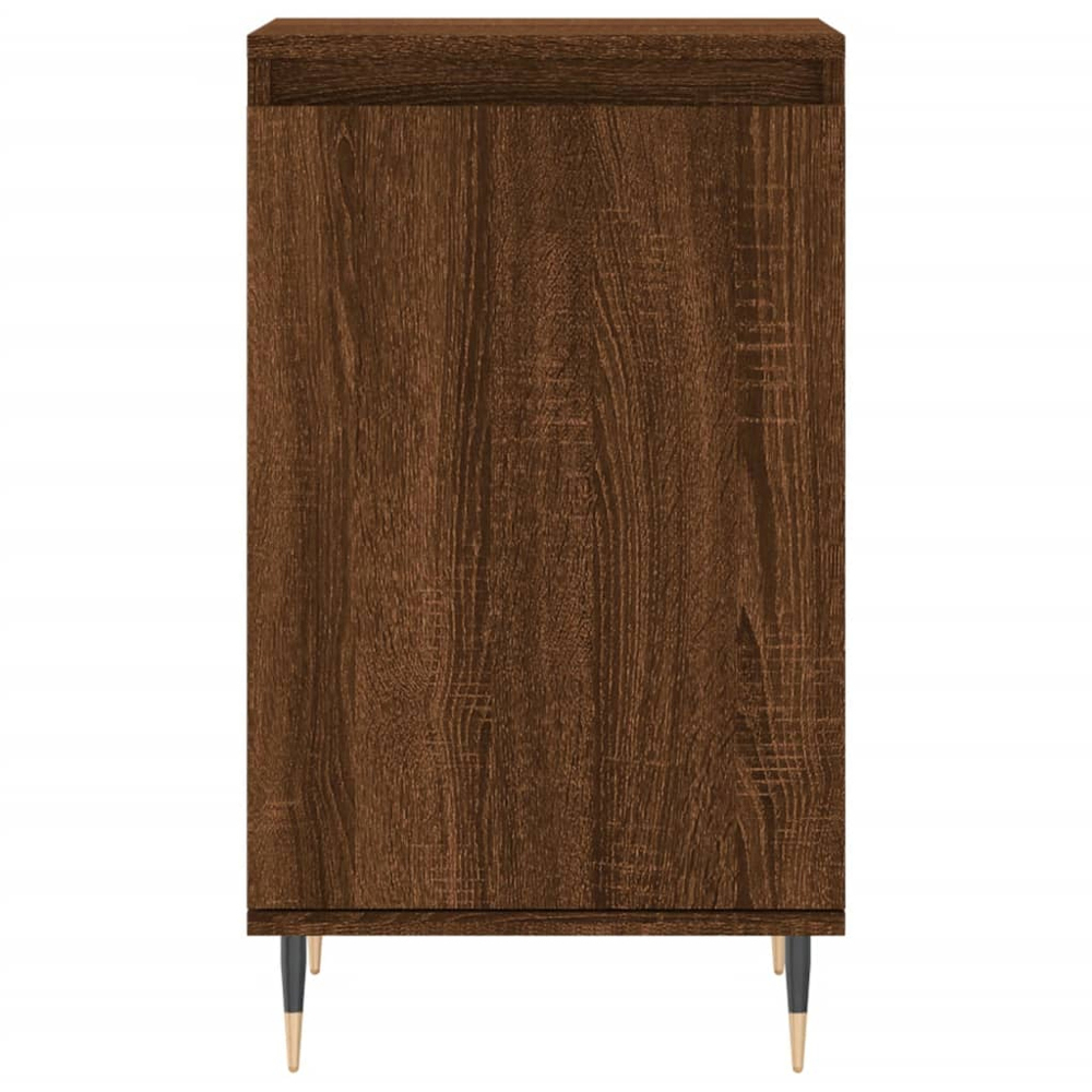 vidaXL Single Door Brown Oak Sideboard Set of 2 Image 4