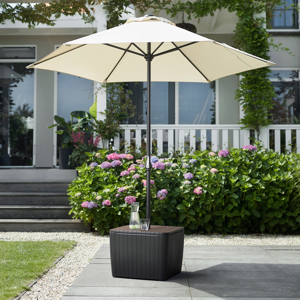 Keter Luzon 3-in-1 Graphite Parasol Table Image 5