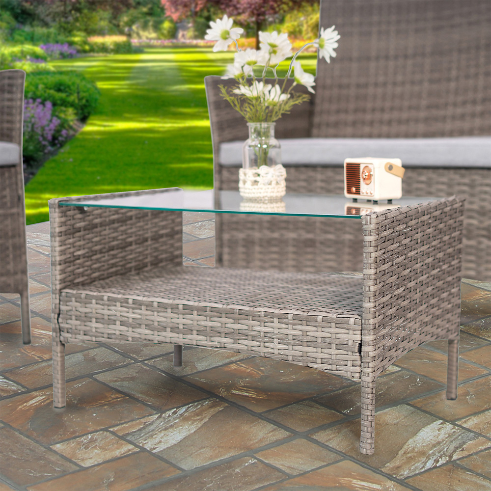 Vienna Deluxe 4 Seater Rattan Sofa Coffee Set  for Garden Patio Image 2