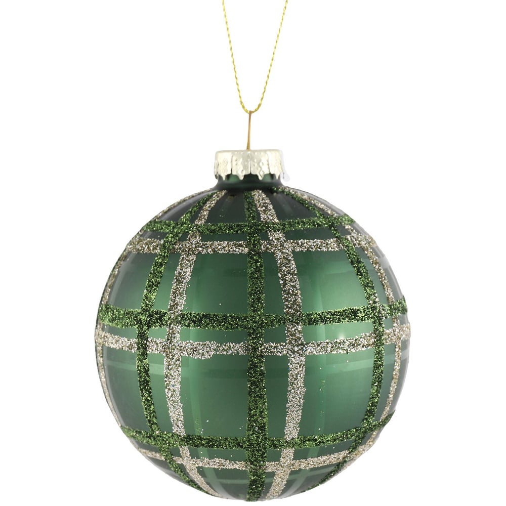 Glitter Detailed Bauble Green - Green Image 3