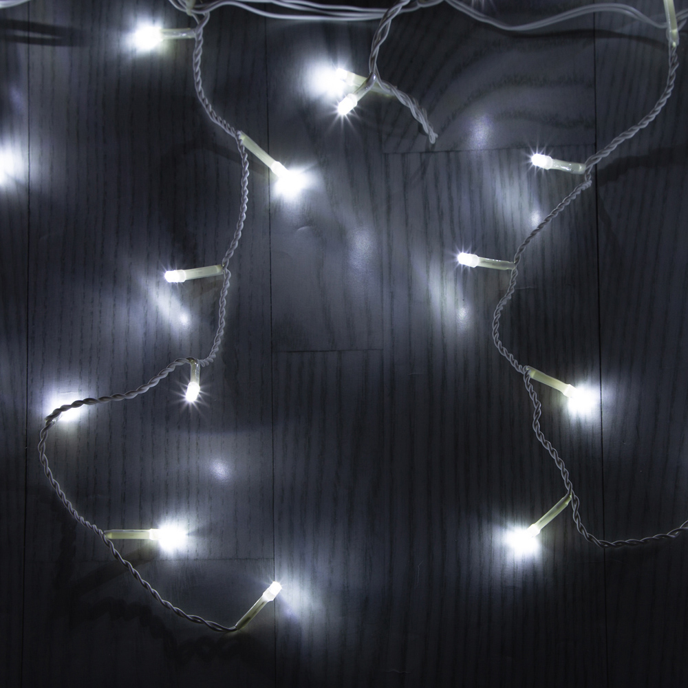 The Christmas Workshop 240 White LED Icicle String Light Image 1