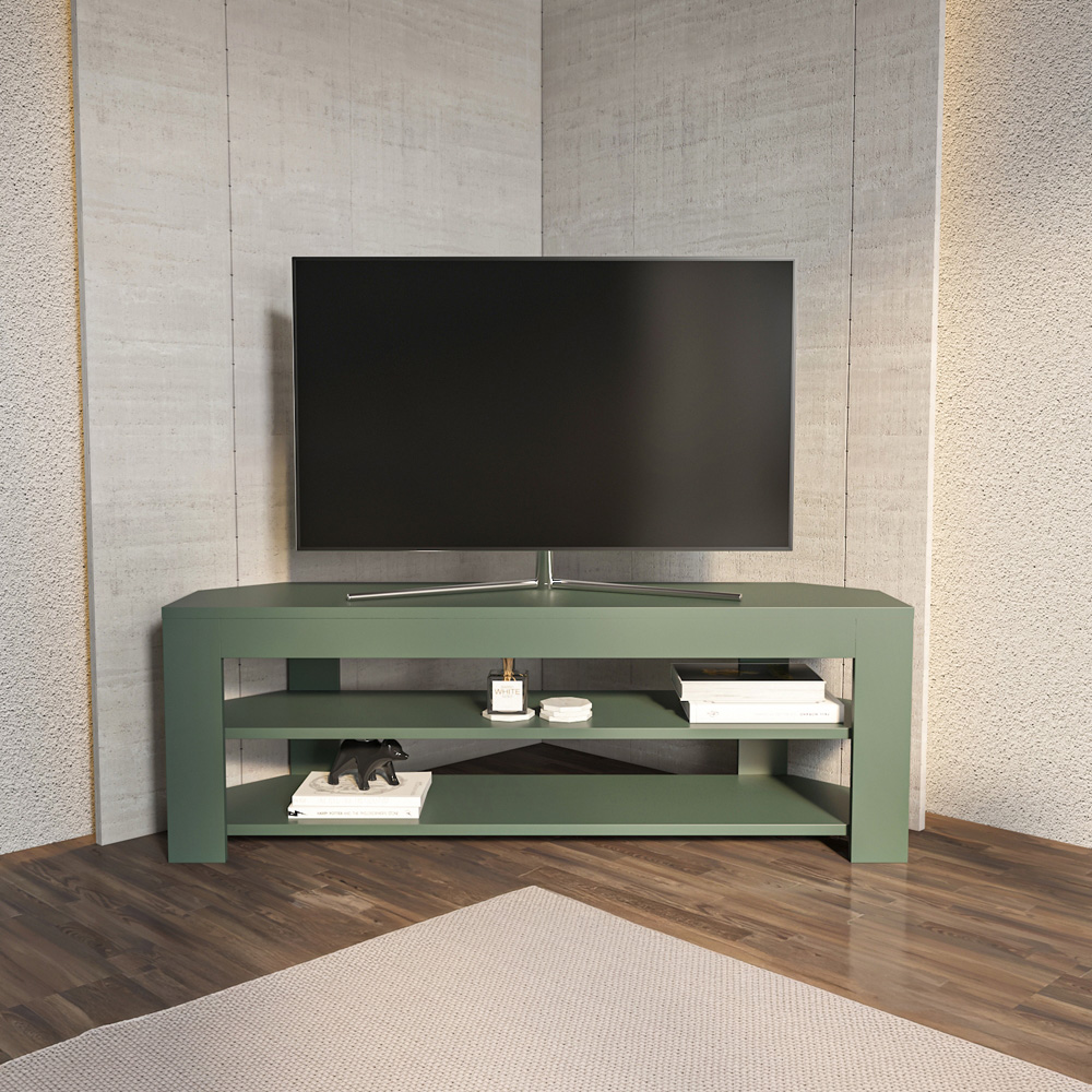 Decorotika Rita 2 Shelf Silva Corner TV Stand for 43 inch TV Image 4