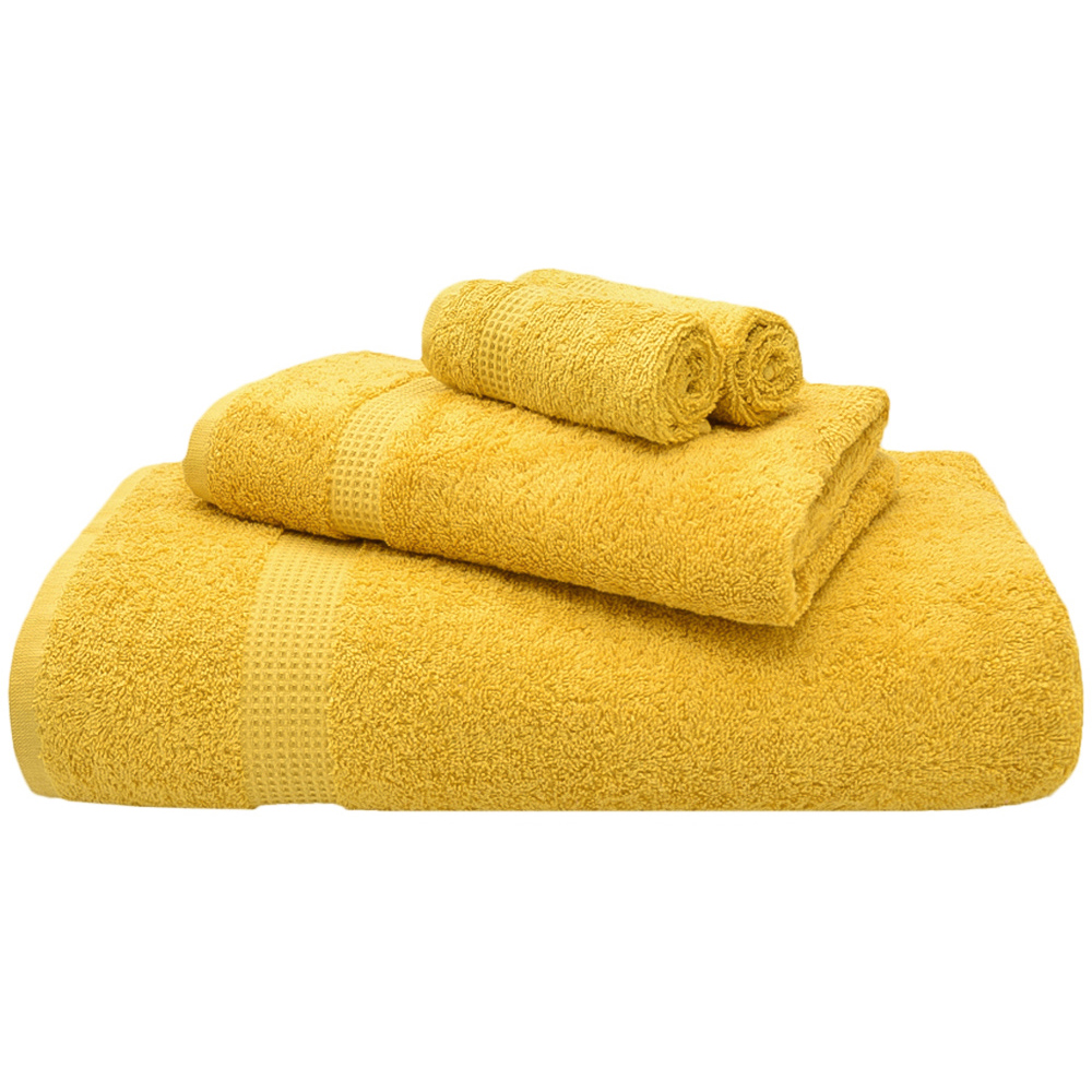 Mayfair Egyptian Cotton Mustard Hand Towel Set of 2 Image 1