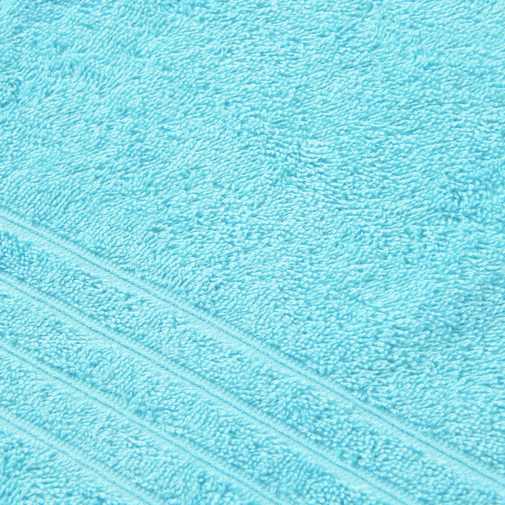 Wilko Aqua Blue 100% Cotton Hand Towel Image 2