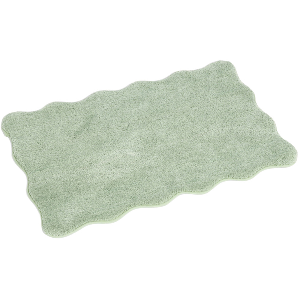 Scallop Bath Mat Sage Image 4