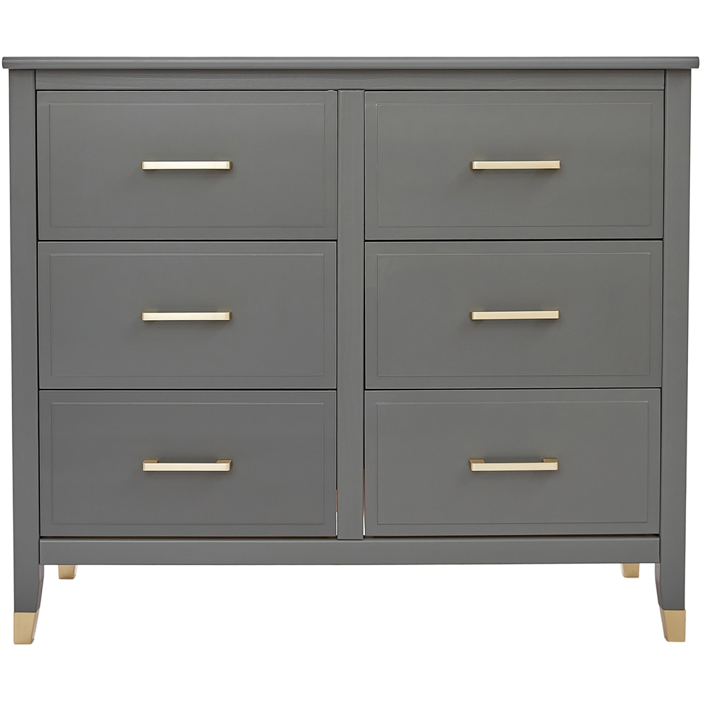 Palazzi 6 Drawer Grey Chest of Drawers Image 3