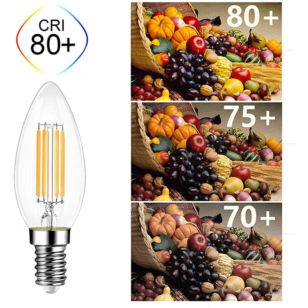 ExtraStar 6 Pack E14 Warm White 4W LED Filament Candle Bulb Image 4