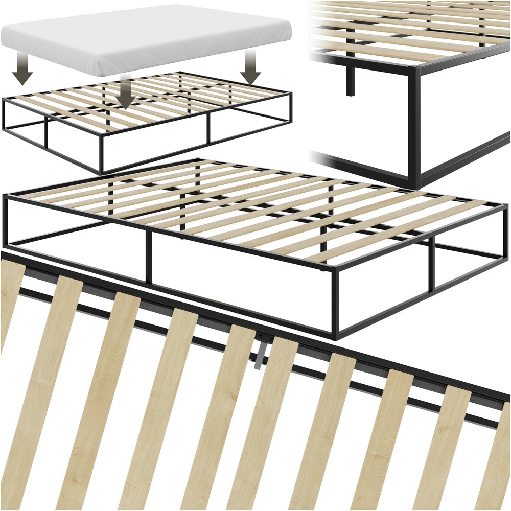 tectake Kyoto Double Steel Bed Frame Image 2