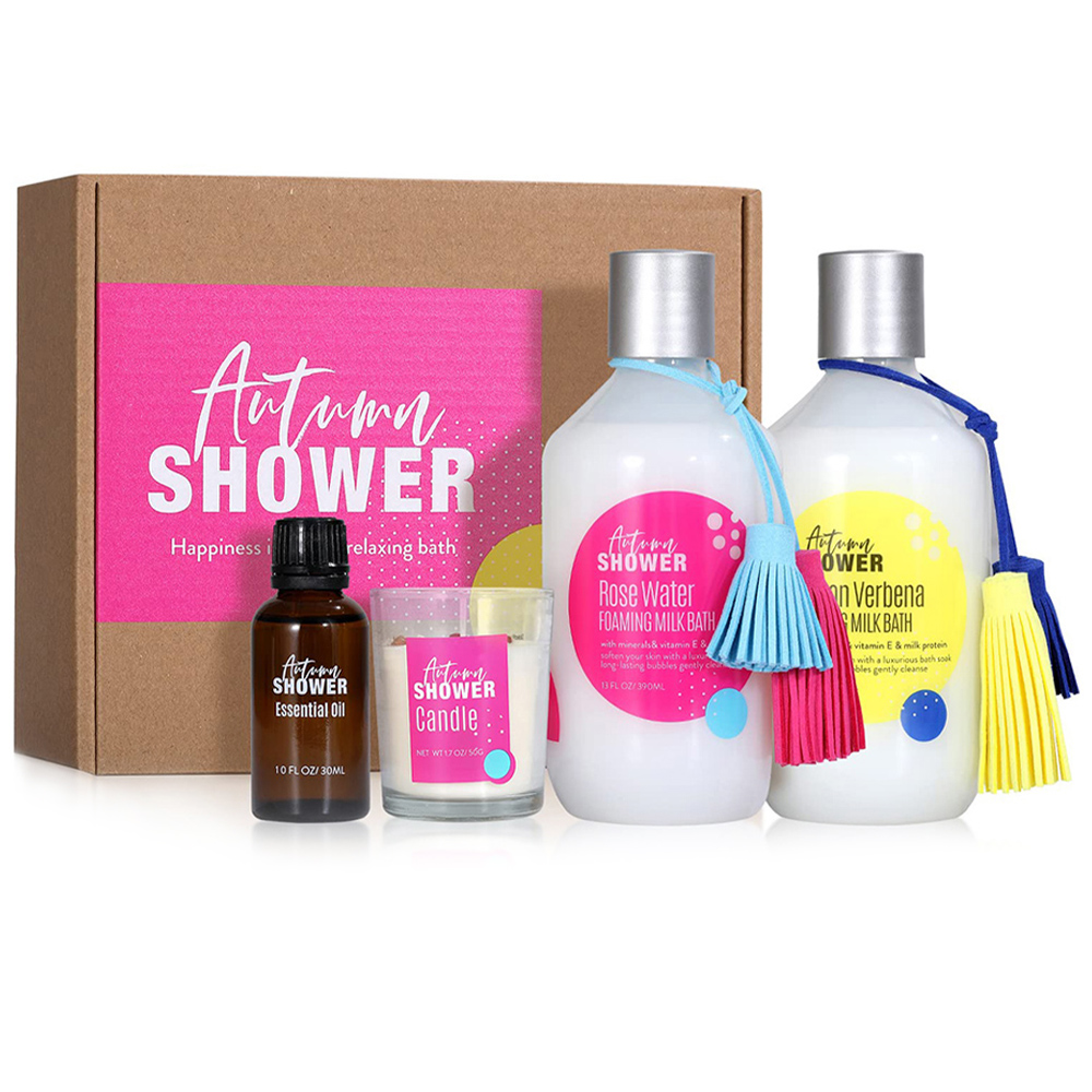 Living and Home Bubble Bath Gift Set 4 Piece Image 1