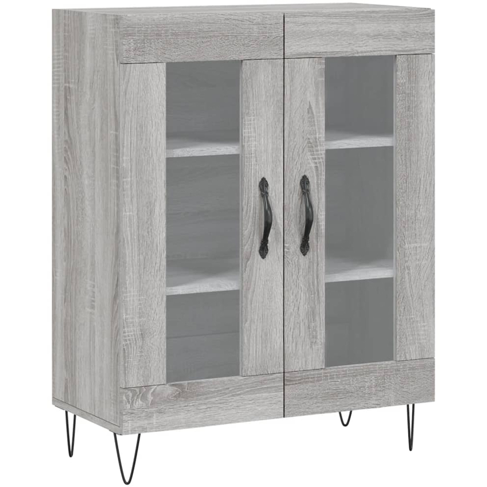 vidaXL 4 Door Grey Sonoma Highboard Image 7