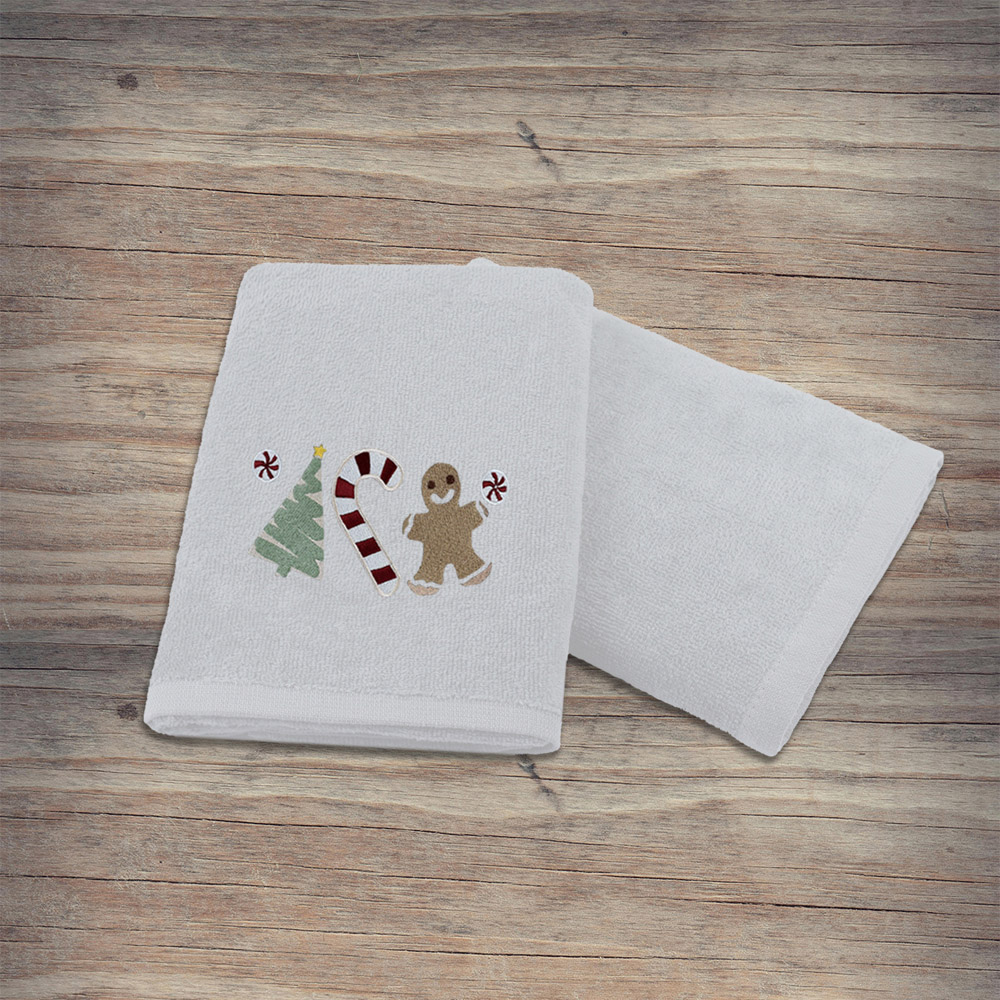 Noel Square Sweet Shop White Hand Towel 2 Pack Image 5
