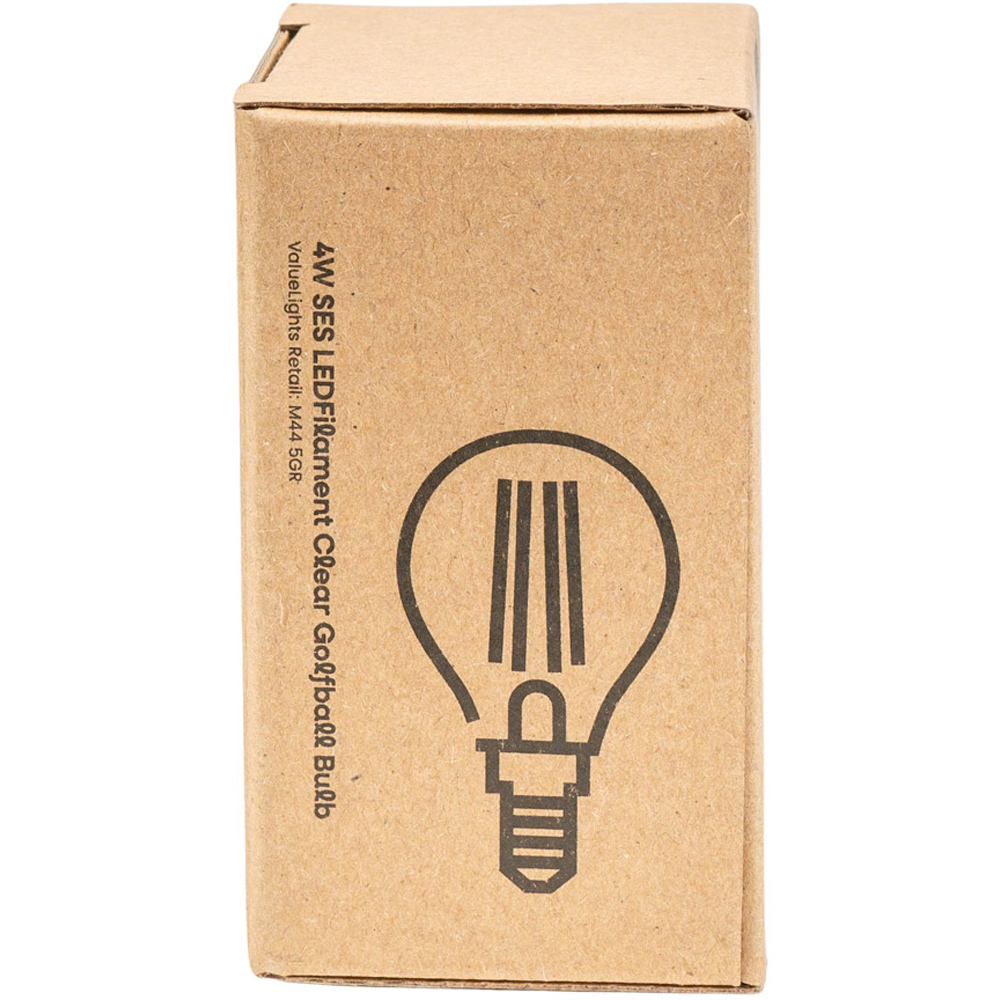 ValueLights 6 Pack SES E14 4W LED Filament Golfball Bulb Image 4