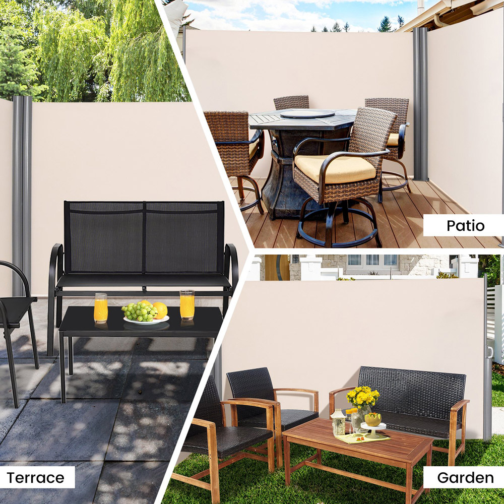 Costway Double Sided Retractable Side Awning 6 x 1.8m Image 3