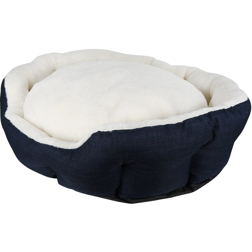 Luxurious Pet Bed Navy L Image 3