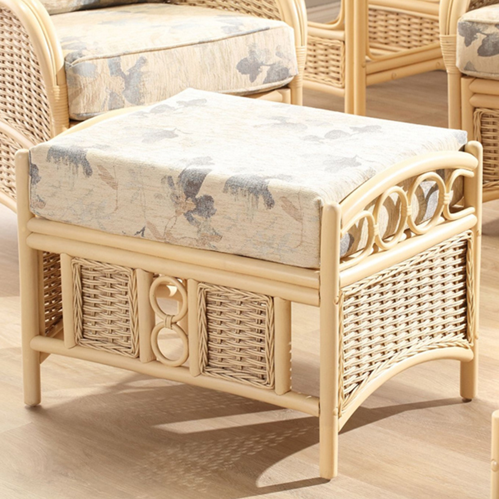 Desser Chelsea Natural Rattan Footstool Image 1