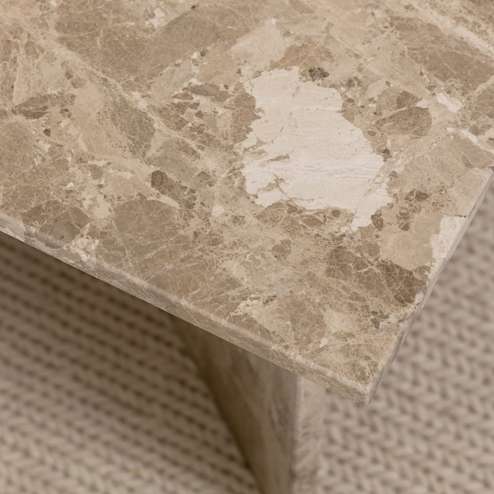 Florence Vega Brown Marble Coffee Table Image 5