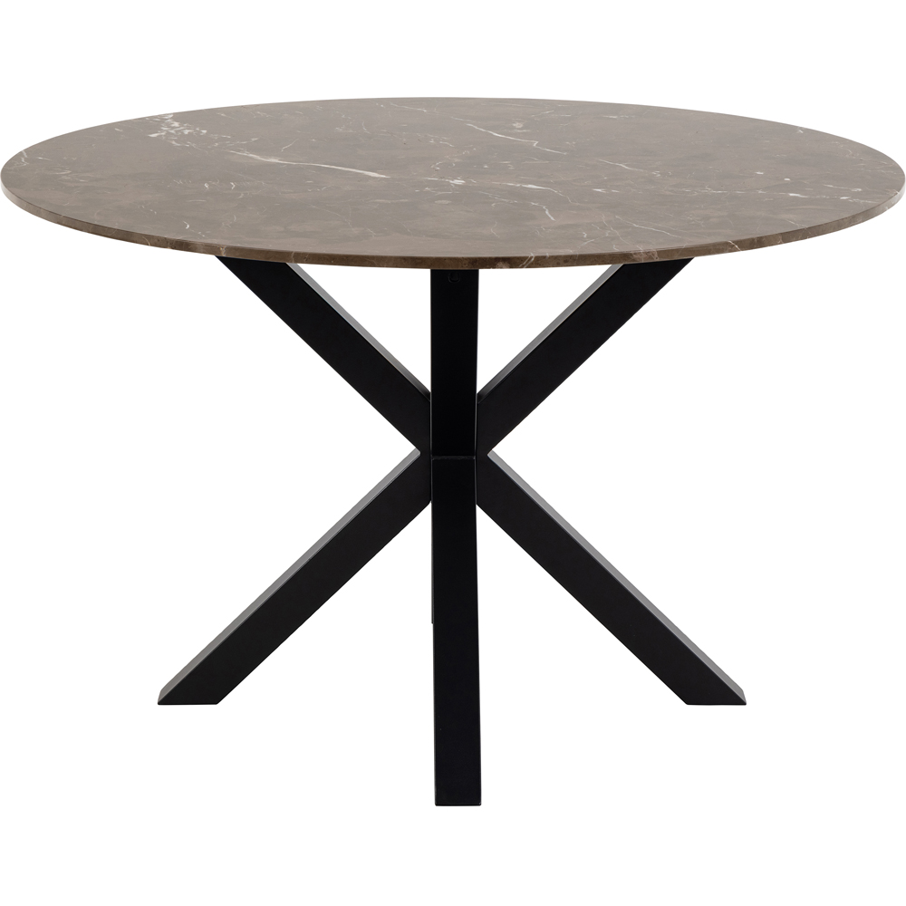 Florence Heaven 4 Seater Dining Table Brown Polished Marble Image 3