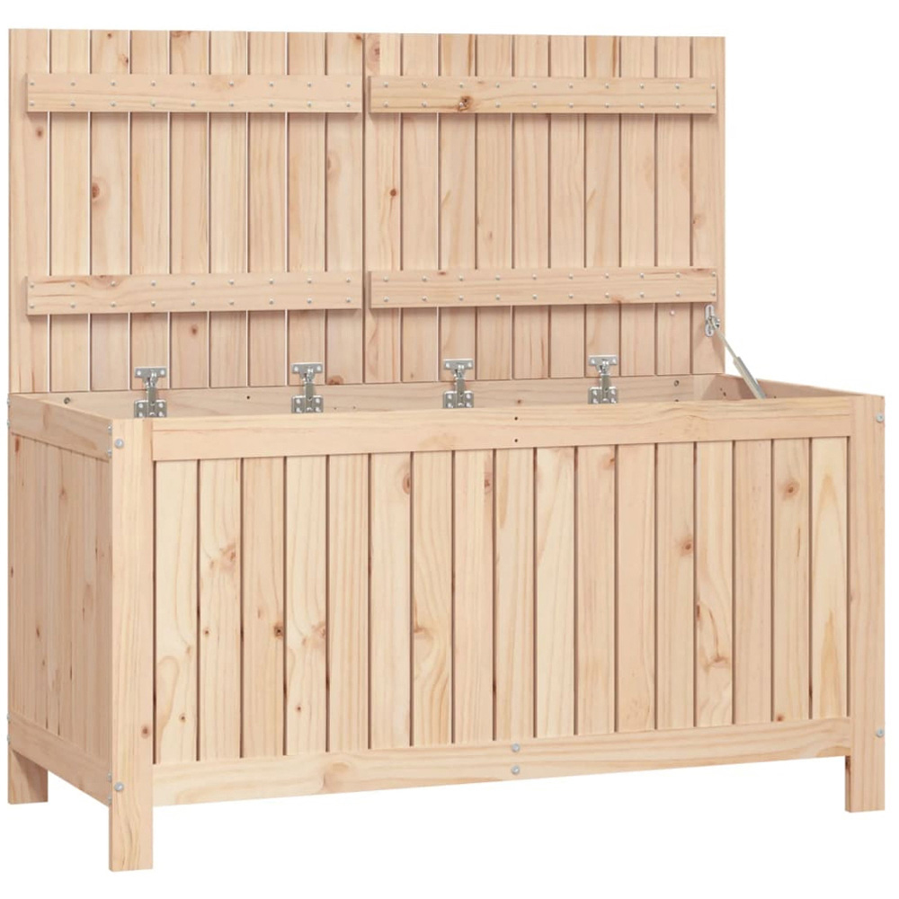 vidaXL 64 x 121 x 55cm Brown Pine Wood Garden Storage Box Image 3