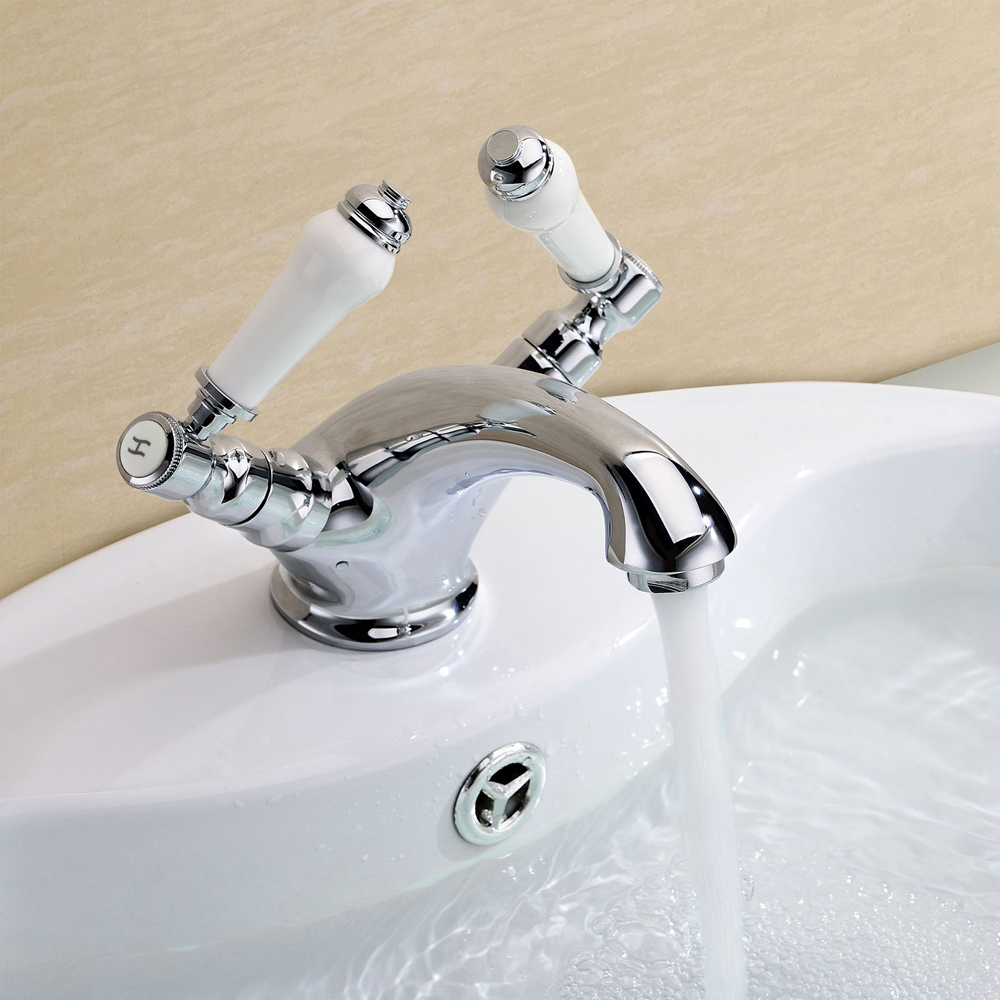Nes Home Regalia Traditional Chrome Basin Mono Mixer Tap Image 2