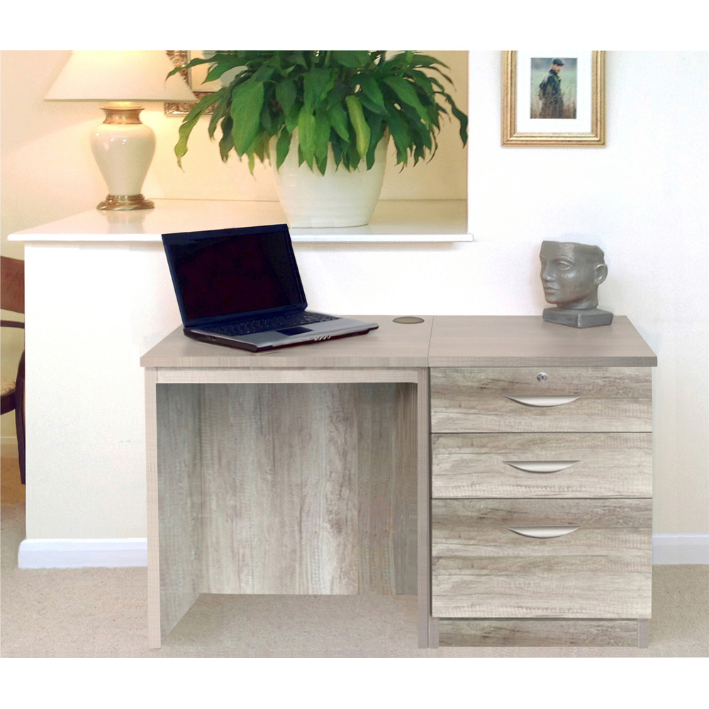 R White Cabinets 2 Drawer Single Cabinet Grey Set-02 Desk Image 4