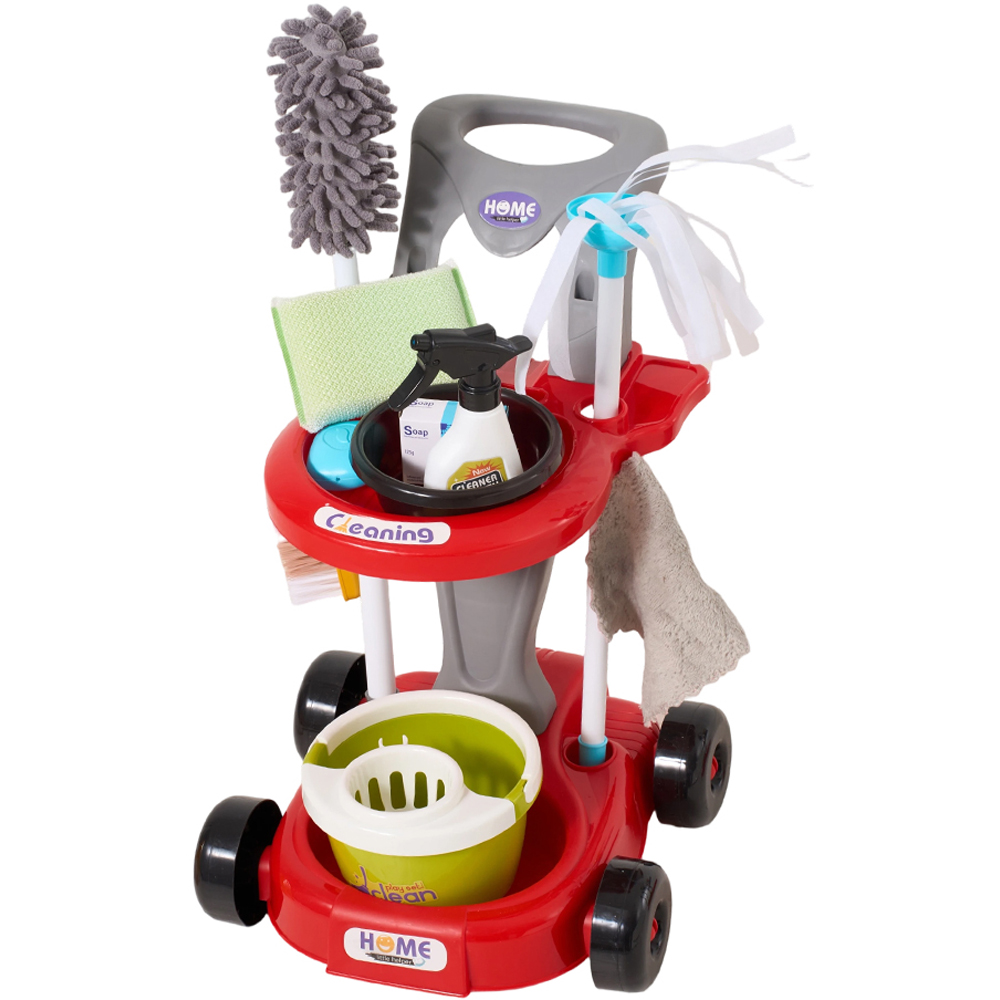 H&O Direct Kids 29 Piece Red Cleaning Pretend Play Set Image 2