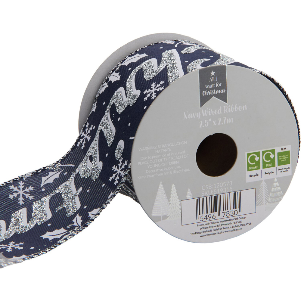 Navy Wired Ribbon Image 9