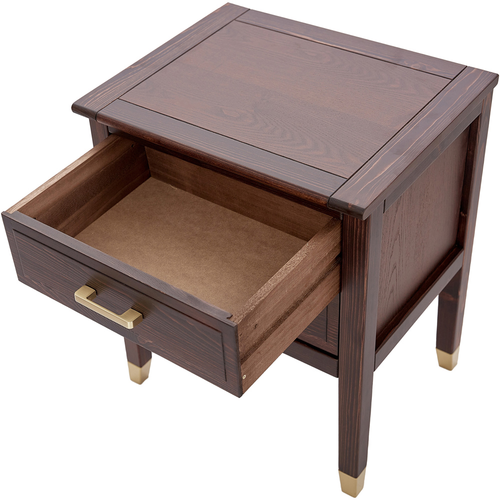 Palazzi 2 Drawer Brown Bedside Table Image 5