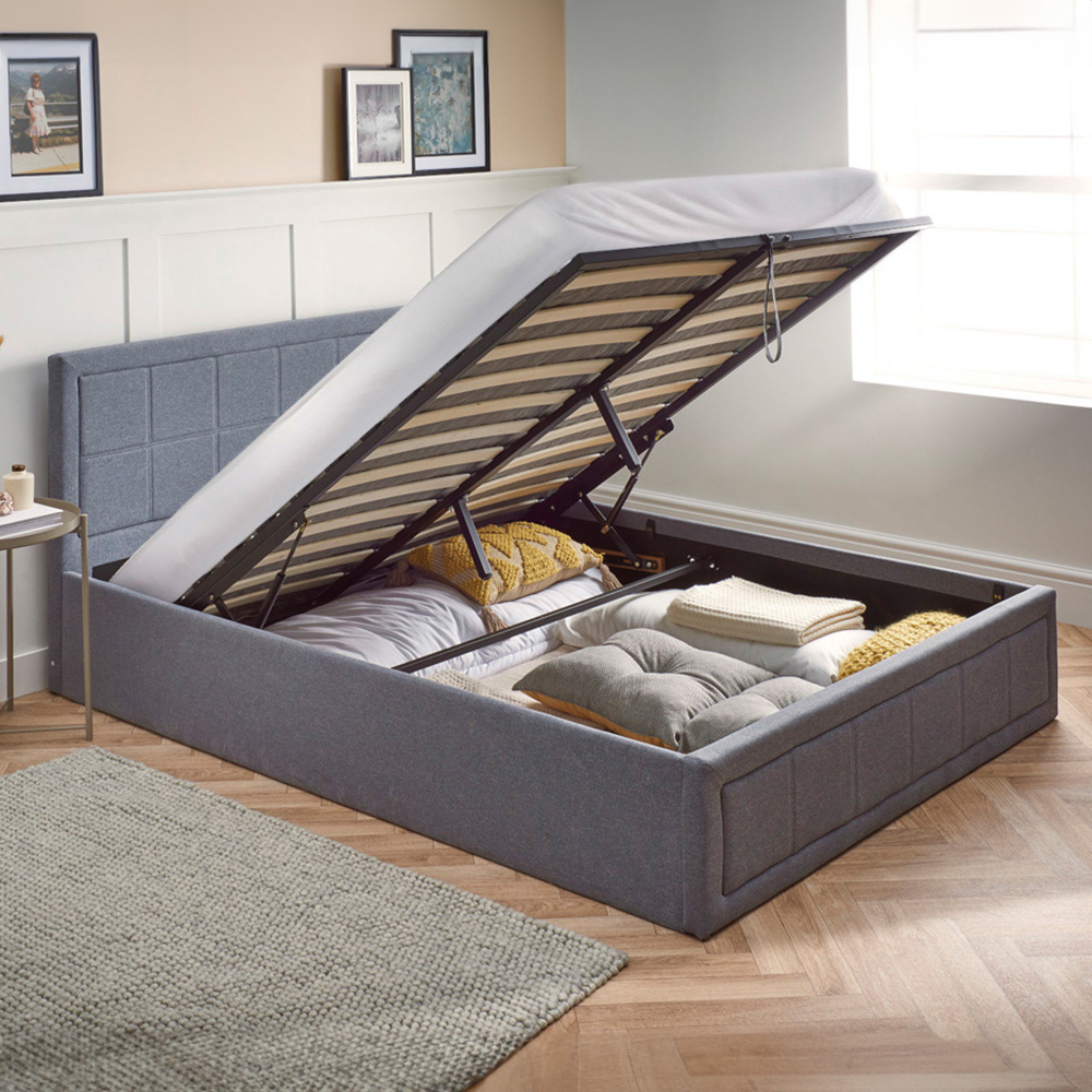 Portland Small Double Ottoman Upholstered Bed Frame with Storage Image 5