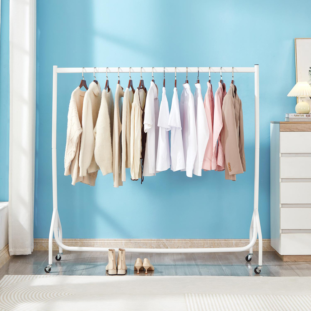 House Of Home White Heavy Duty Clothes Rail 5ft Image 2
