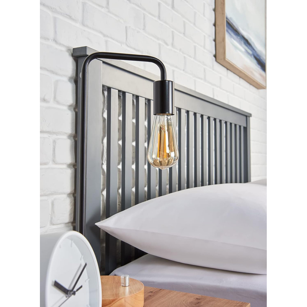 Home Treats Double Grey Wooden Ottoman Bed with Mattress Image 5