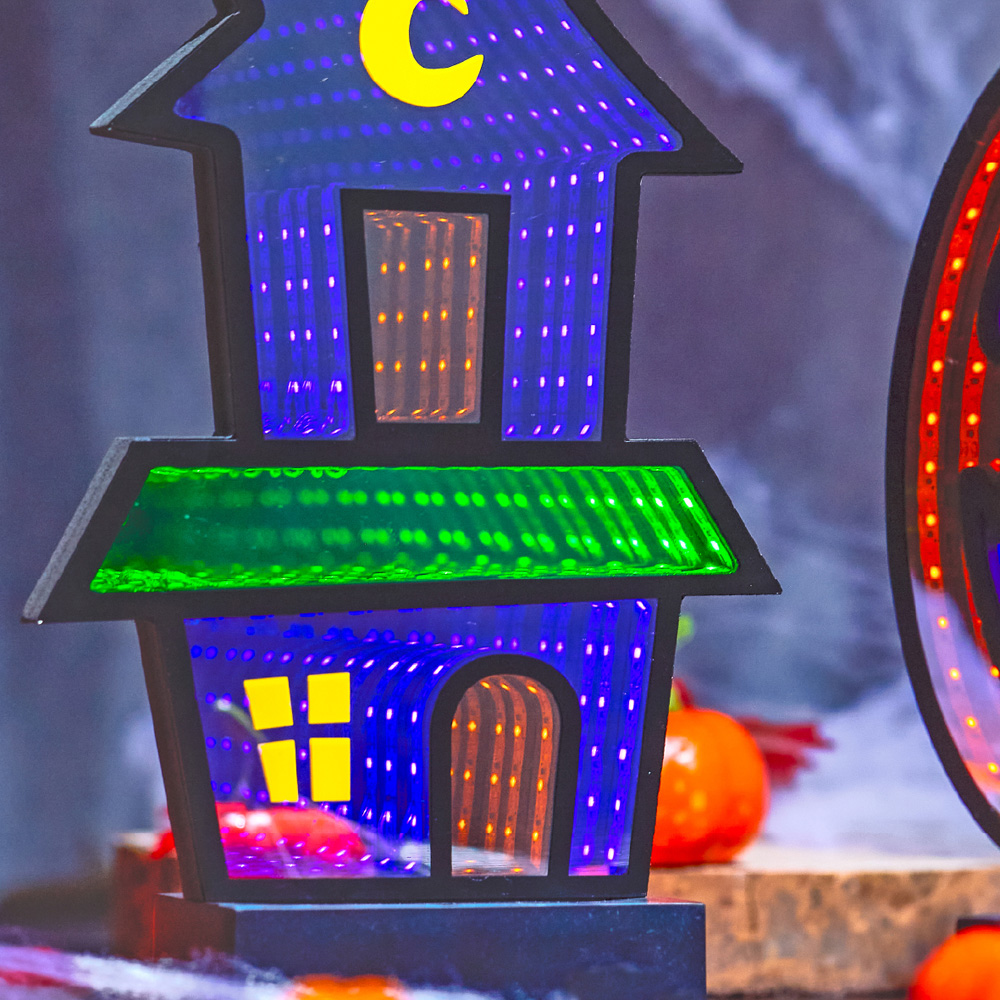 Benross LED Infinity Spooky House Halloween Decoration 28cm Image 2