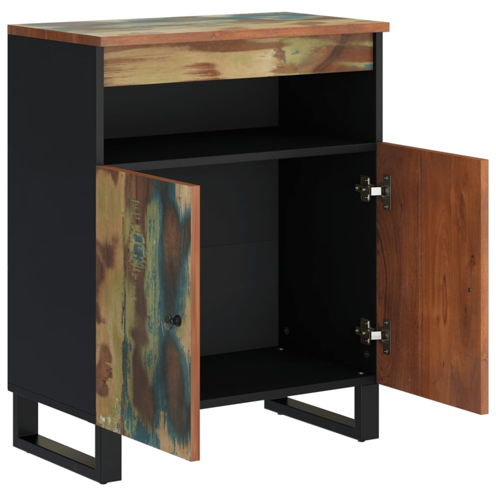 vidaXL 2 Door Single Shelf Multicolour Reclaimed Wood Sideboard Image 4