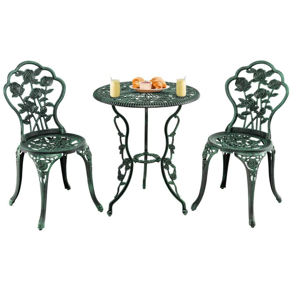 Costway 2 Seater Aluminium Bistro Set Image 3
