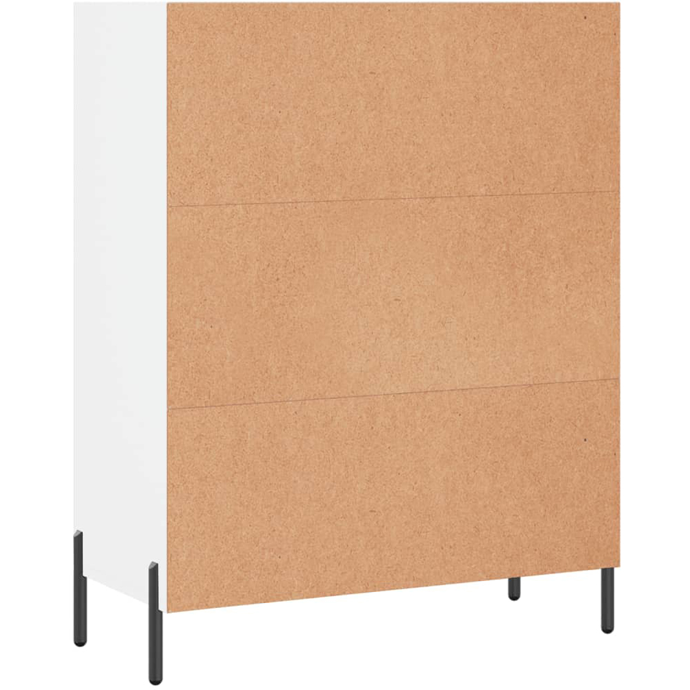 vidaXL 3 Shelf White Wide Storage Cabinet Image 5