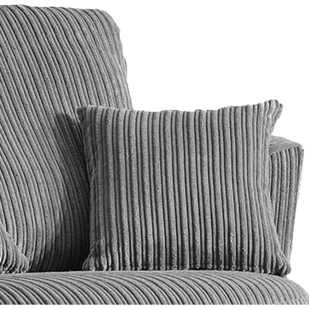 Portland Luxor Grey Jumbo Cord Swivel Chair Image 4