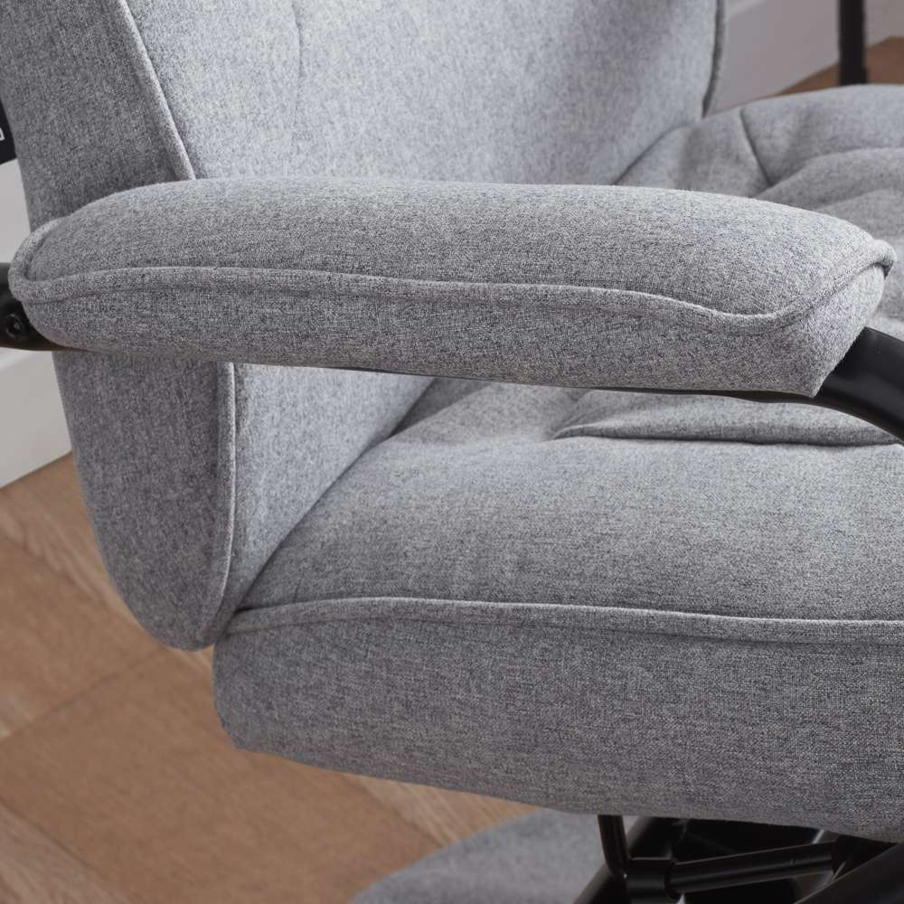 Memphis Grey Swivel Chair with Footstool Image 5