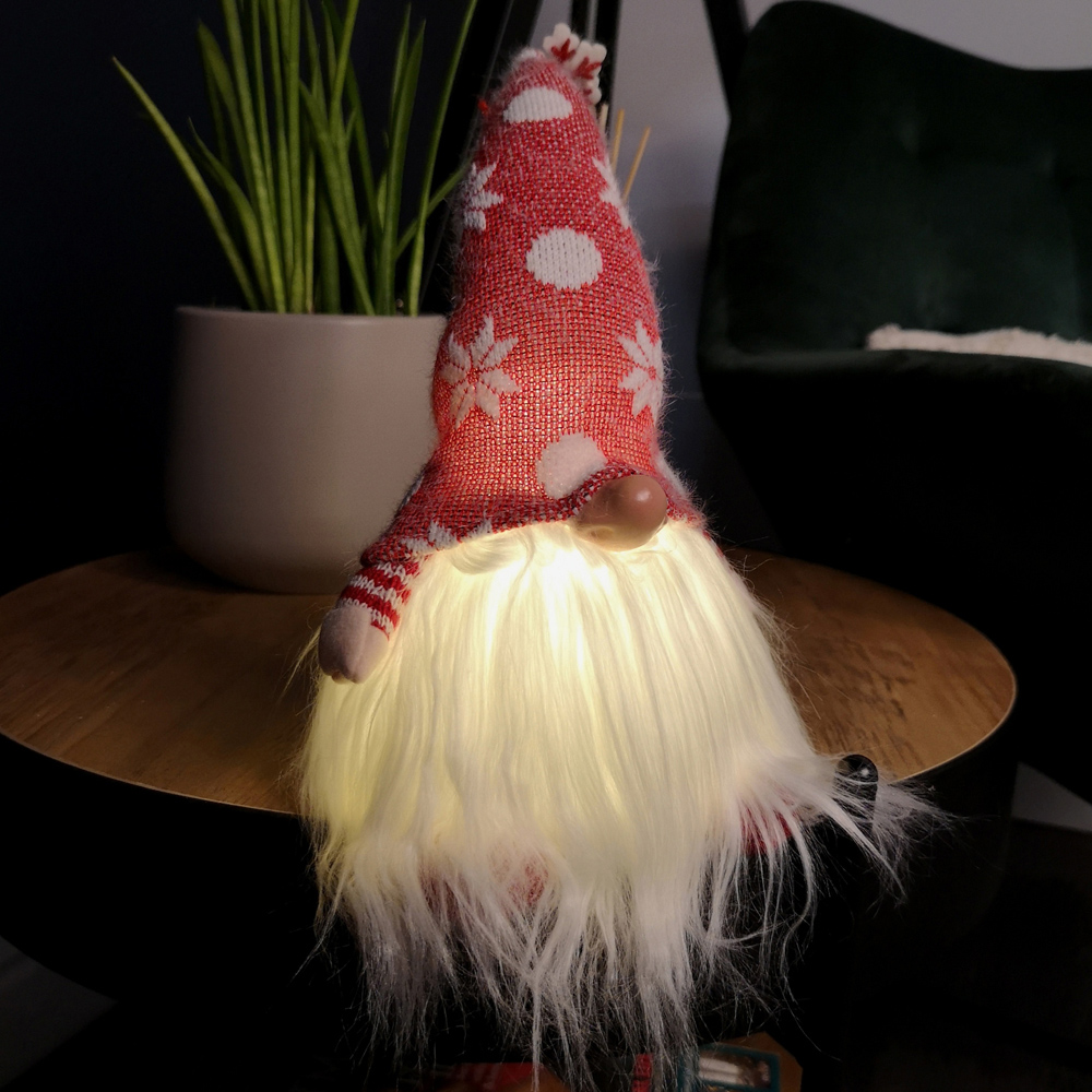 Samuel Alexander Light Up Red Christmas Standing Gonk Decoration Image 7
