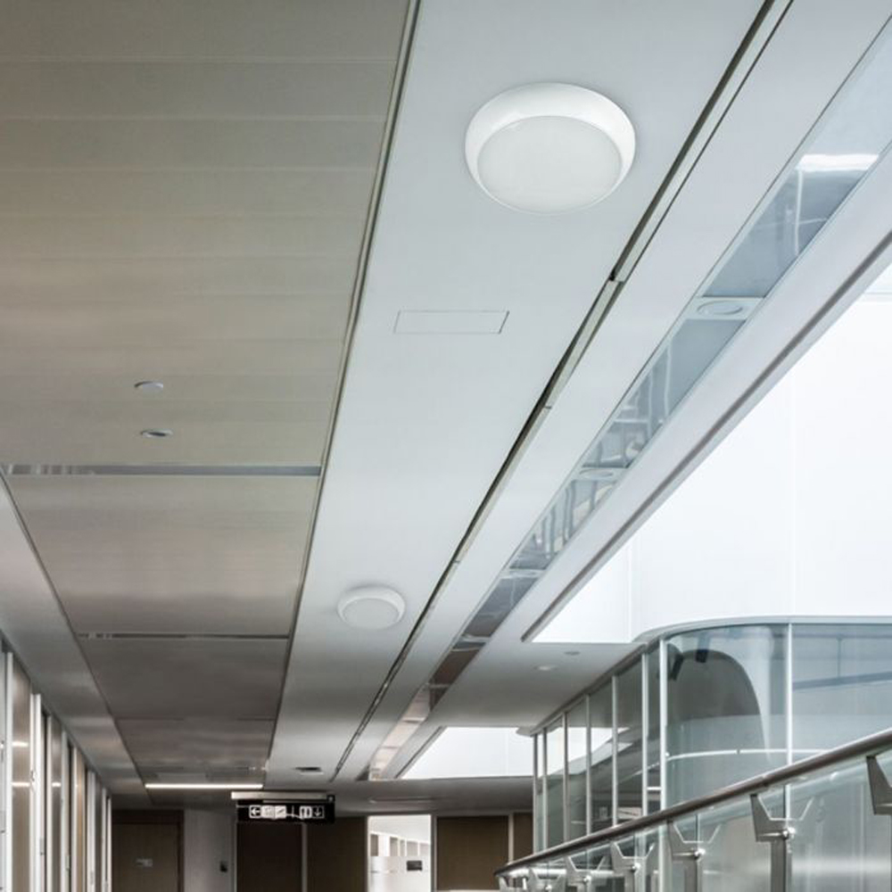 V-TAC All in One White Round CCT and Wattage Switchable Bulkhead Light with Sensor and Emergency Image 2