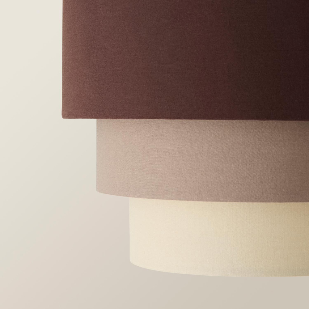ValueLights Aztec 3-Tier Taupe Easy Fit Ceiling Pendant Light Lamp Shade Image 4