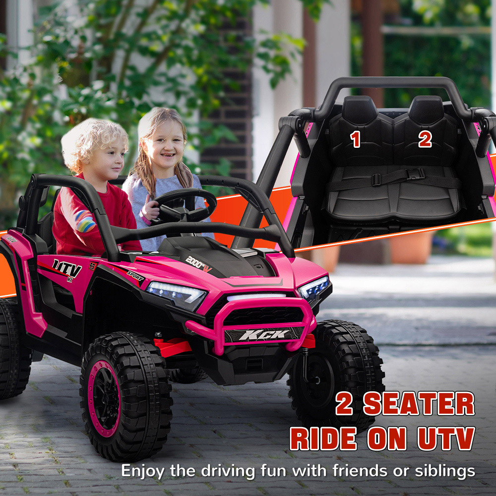 Tommy Toys Kids 2 Seater Pink Ride On Truck with Suspension Image 4