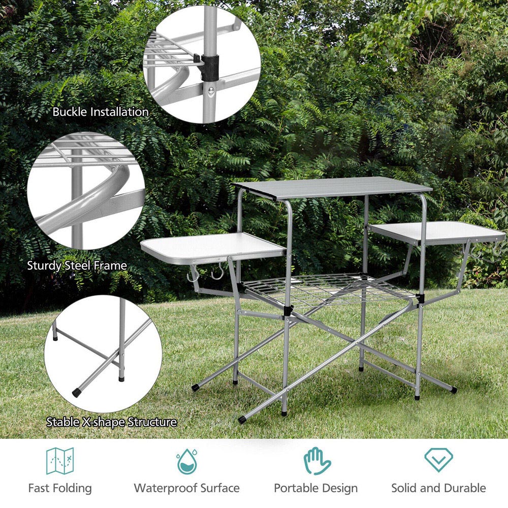 Costway Folding Aluminium Picnic Table Image 8