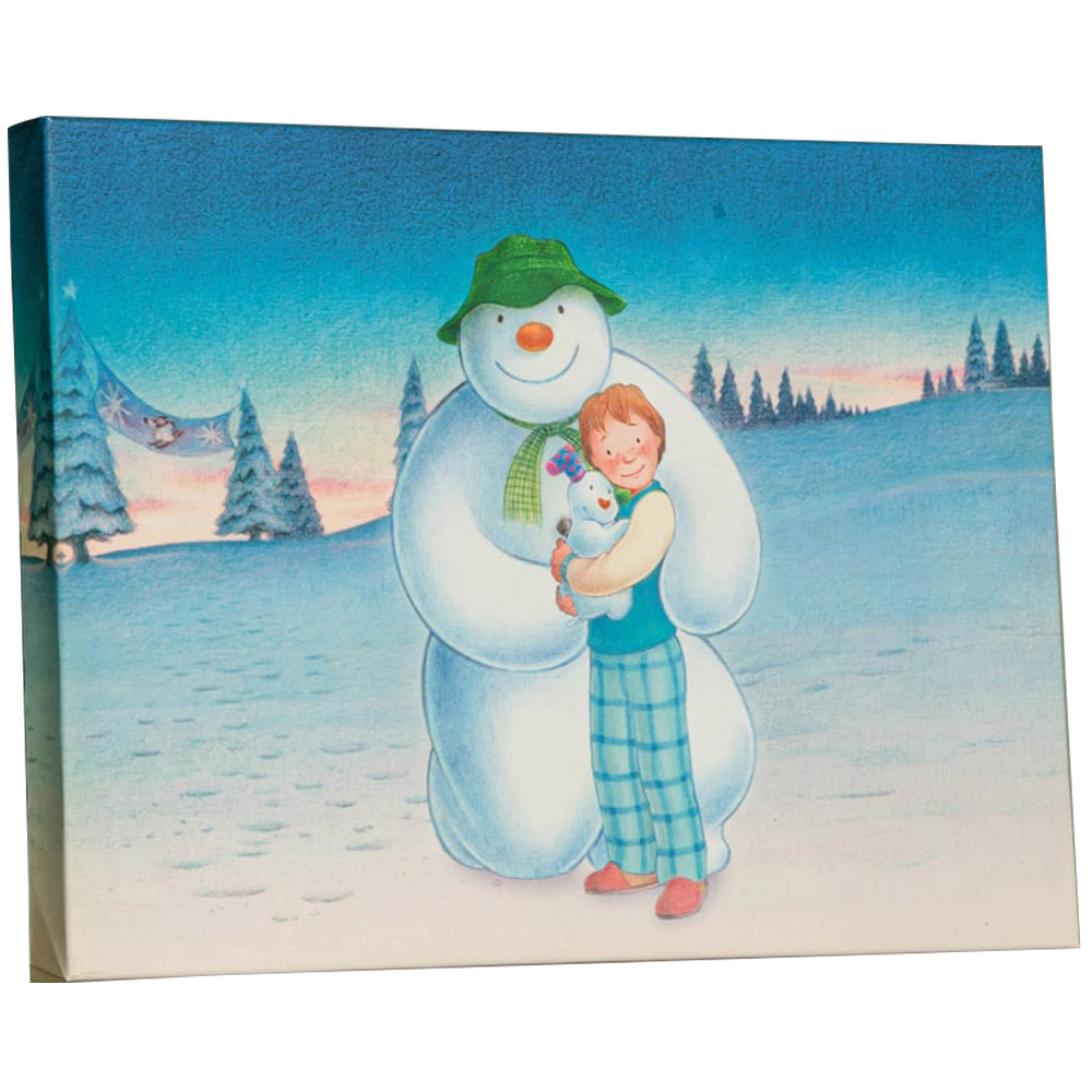 Samuel Alexander Snowman Snowdog and Billy Canvas Colour Change Wall Art 30 x 40cm Image 1