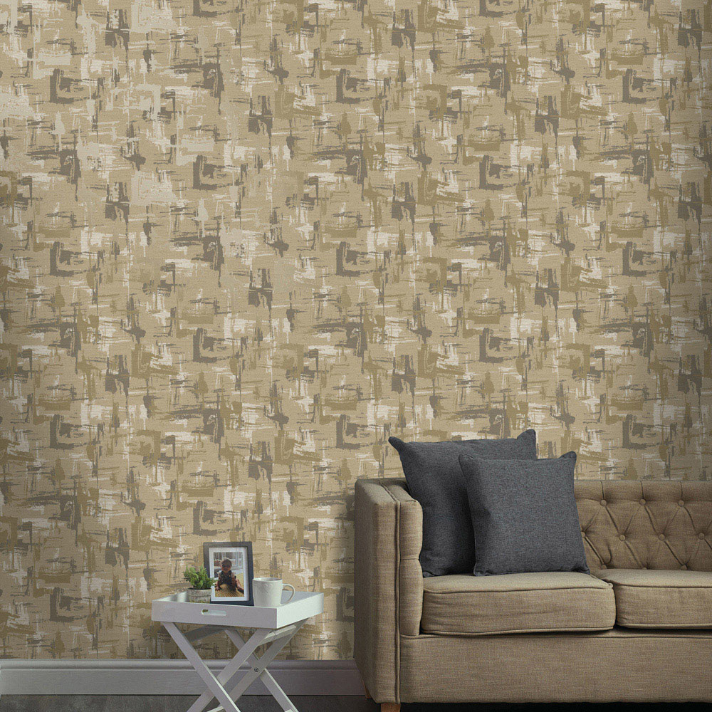 Holden Abstract Geo Beige Wallpaper Image 3