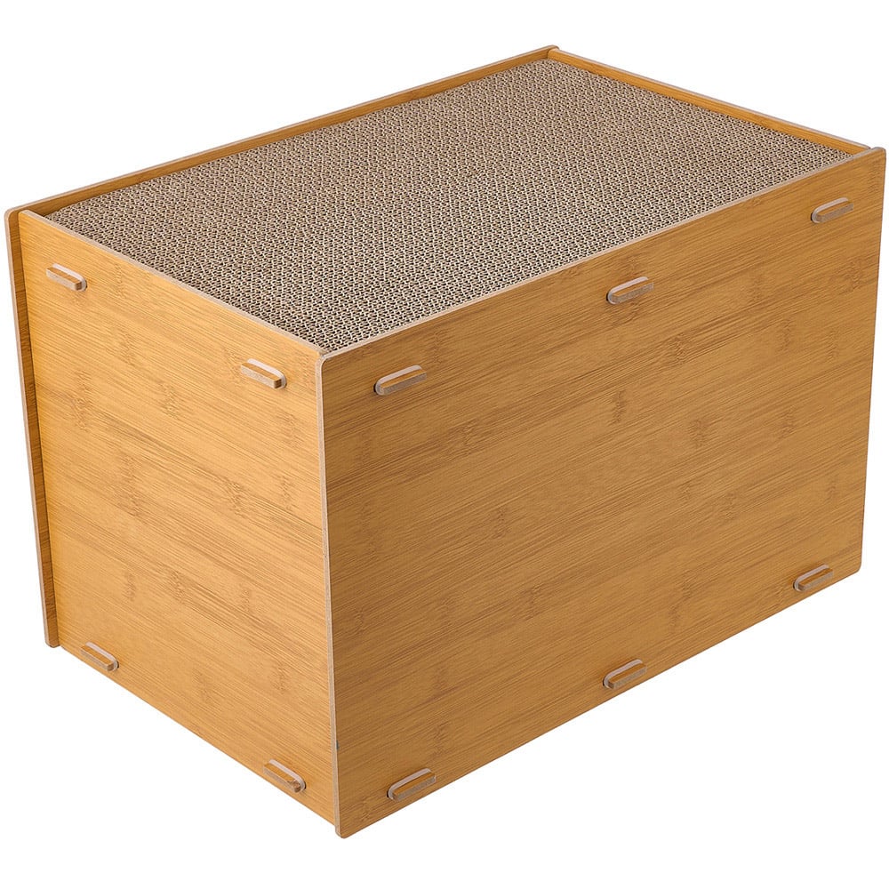 H&O Direct Corrugated Paper Cat Scratching Board House Bed Image 3