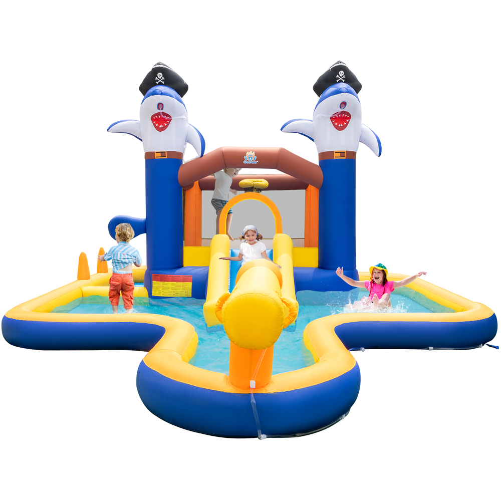 Costway 7 in 1 Water Slide Park Image 4